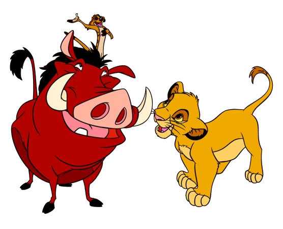 Timon & Pumbaa – Three Friends – PNG Image