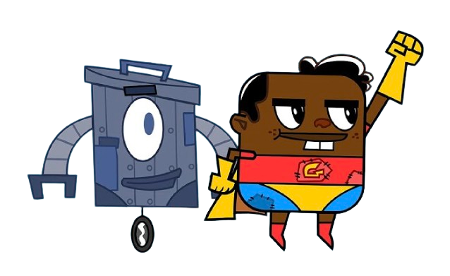 Garbage Boy & Trash Can – Heroes – PNG Image