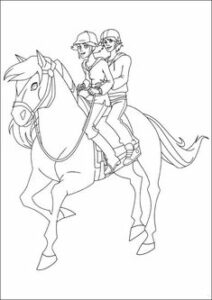 Le Ranch – Riding – Colouring Page