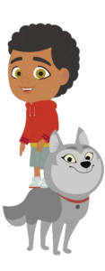 Through the Woods Rider and Wolfie