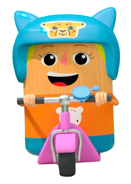 Bea’s Block – Lexi on her Scooter – PNG Image