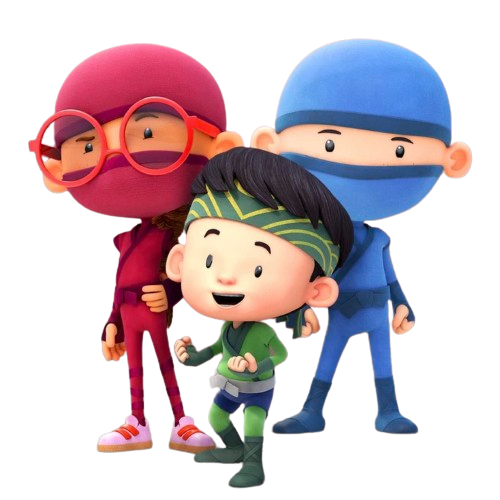 Hello Ninja – Ninja Trio – PNG Image