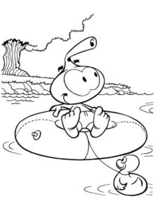 Snorks – Bathing – Colouring Page