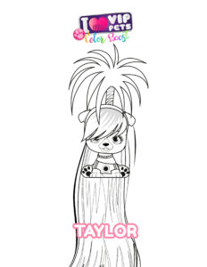 VIP Pets- Taylor – Colouring Page