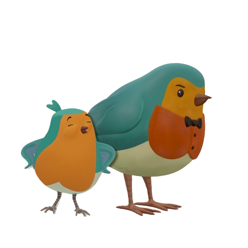The Wee Littles – Beaky and Mr. Robin – PNG Image