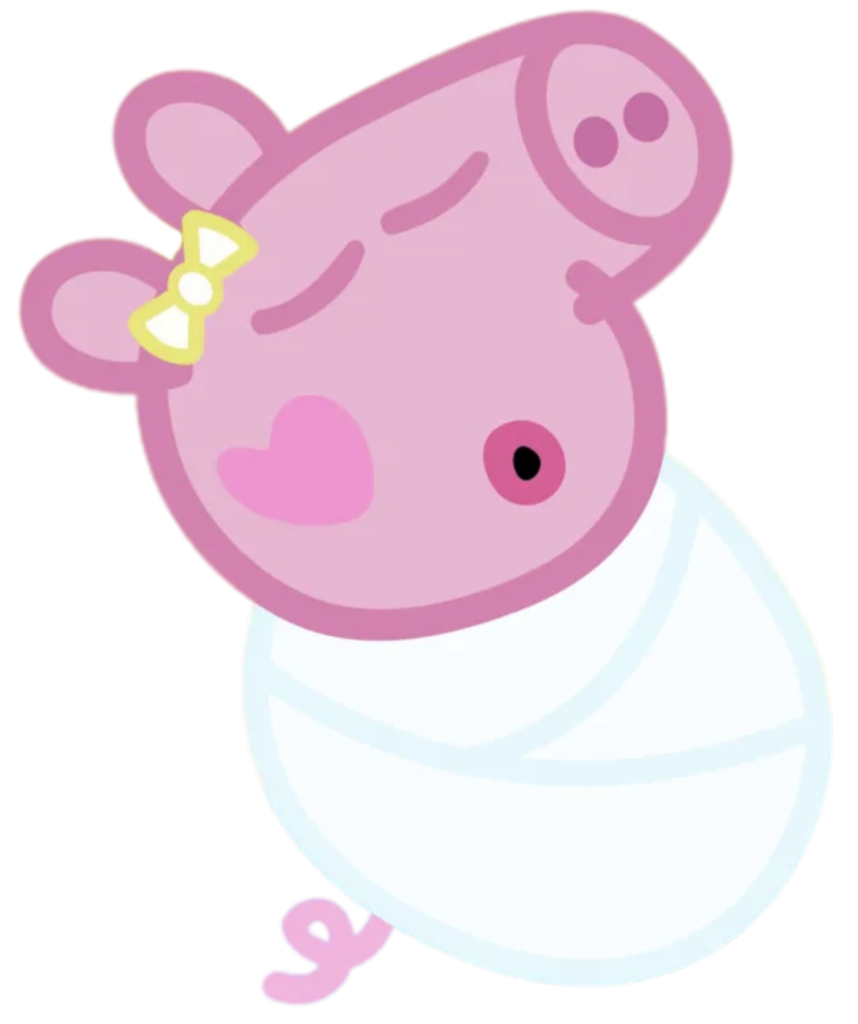 Peppa Pig – Sleeping Baby Evie – PNG Image